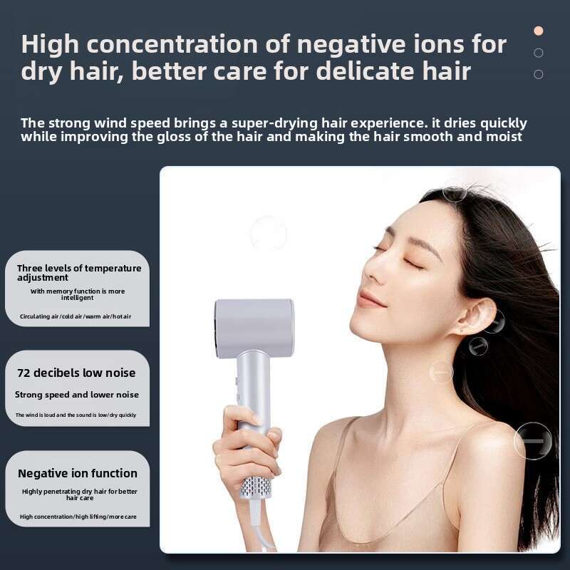 High-Speed Negative Ion Intelligent Temperature Control Digital Display Hammer Household High-Power Dryer That Does Not Hurt Hair