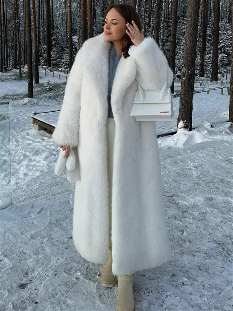 Tossy Winter Fur Feather Overcoat For Women Loose Cardigan Solid Elegant Jacket Clothes Warm Fur Feather Outwear 250825