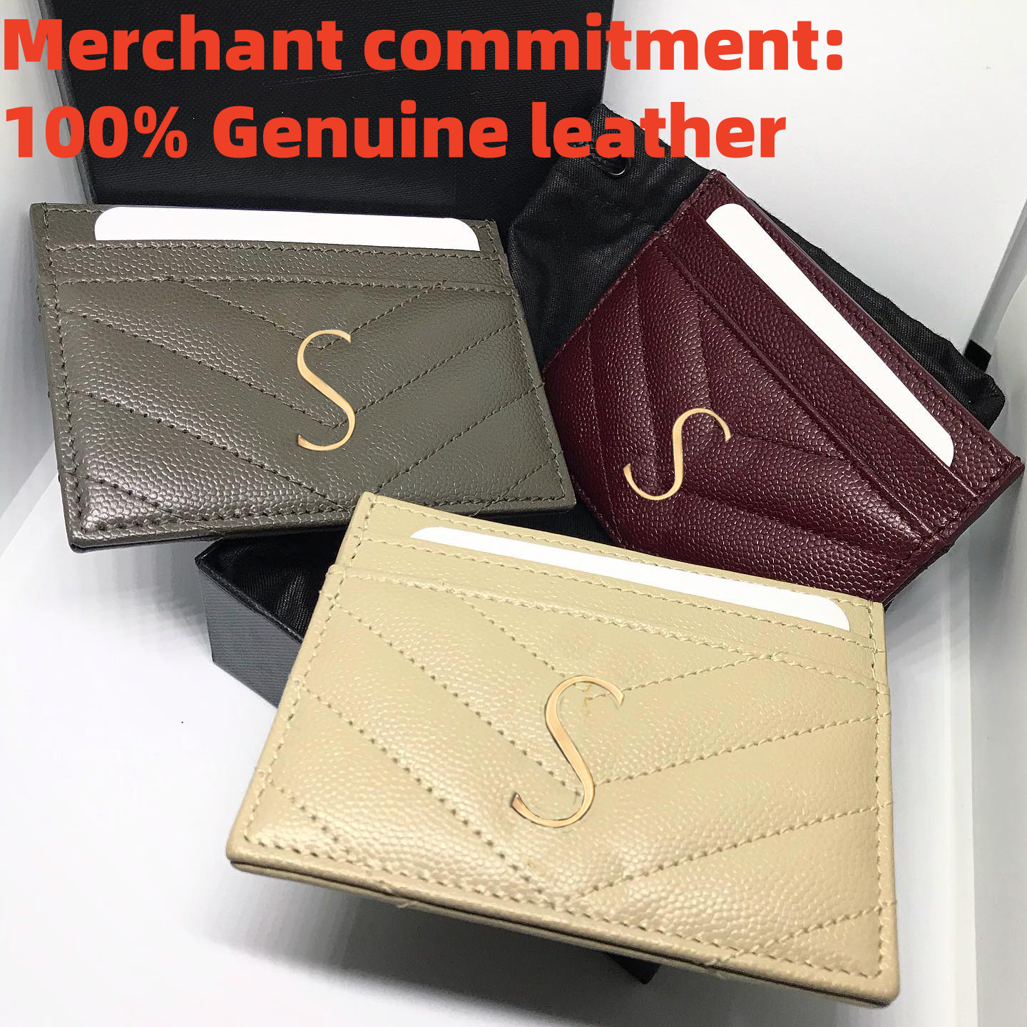 10A quality Sheep skin Card Holders Designer Wallets Luxury card case Caviar leather cardholder Crocodile id card bag Womens mens Coin Purses mini C