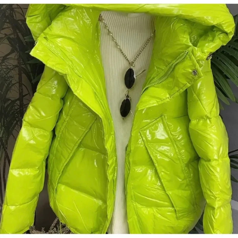Wash Free Bright Face Cottonpadded Jacket Womens Short Jacket winter Thickened Bread Suit Small Korean Version Coat Winter 250825