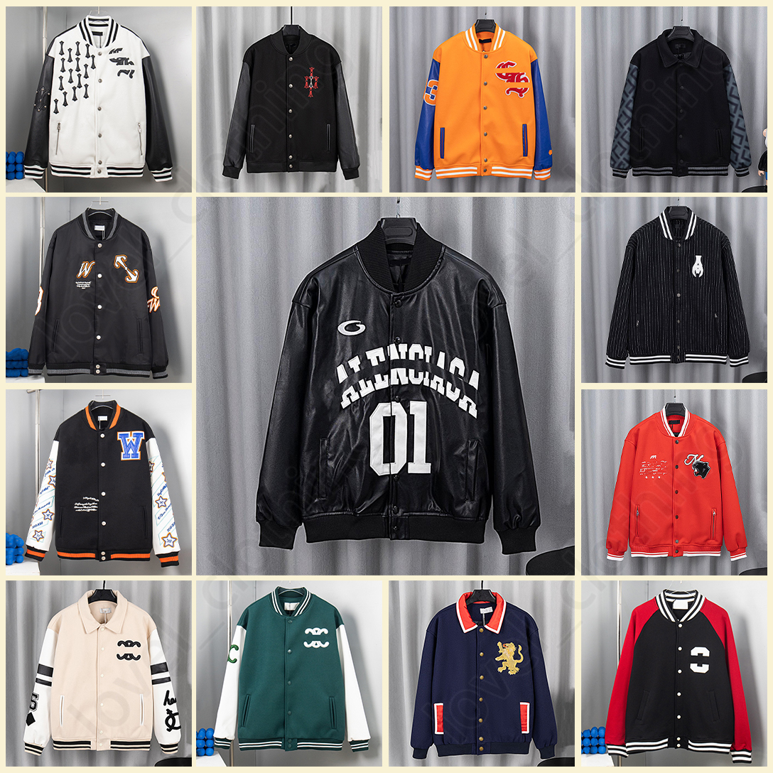 Chrome varsity jacket Mens Jacket designer jackets autumn and winter loose causal outwear coat Hip Hop fashion tide sports unisex sweatshirt warm sp