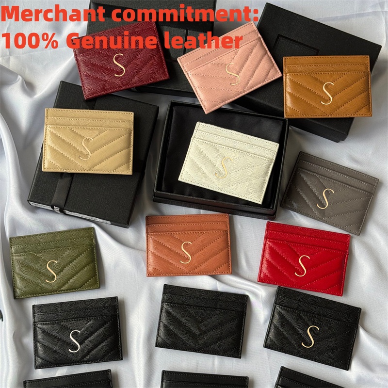 Designer cardholder Womens mens Crocodile mini Credit card bag Sheep skin Card Holders Caviar leather Luxury Designer Wallets Coin Purses id card ba
