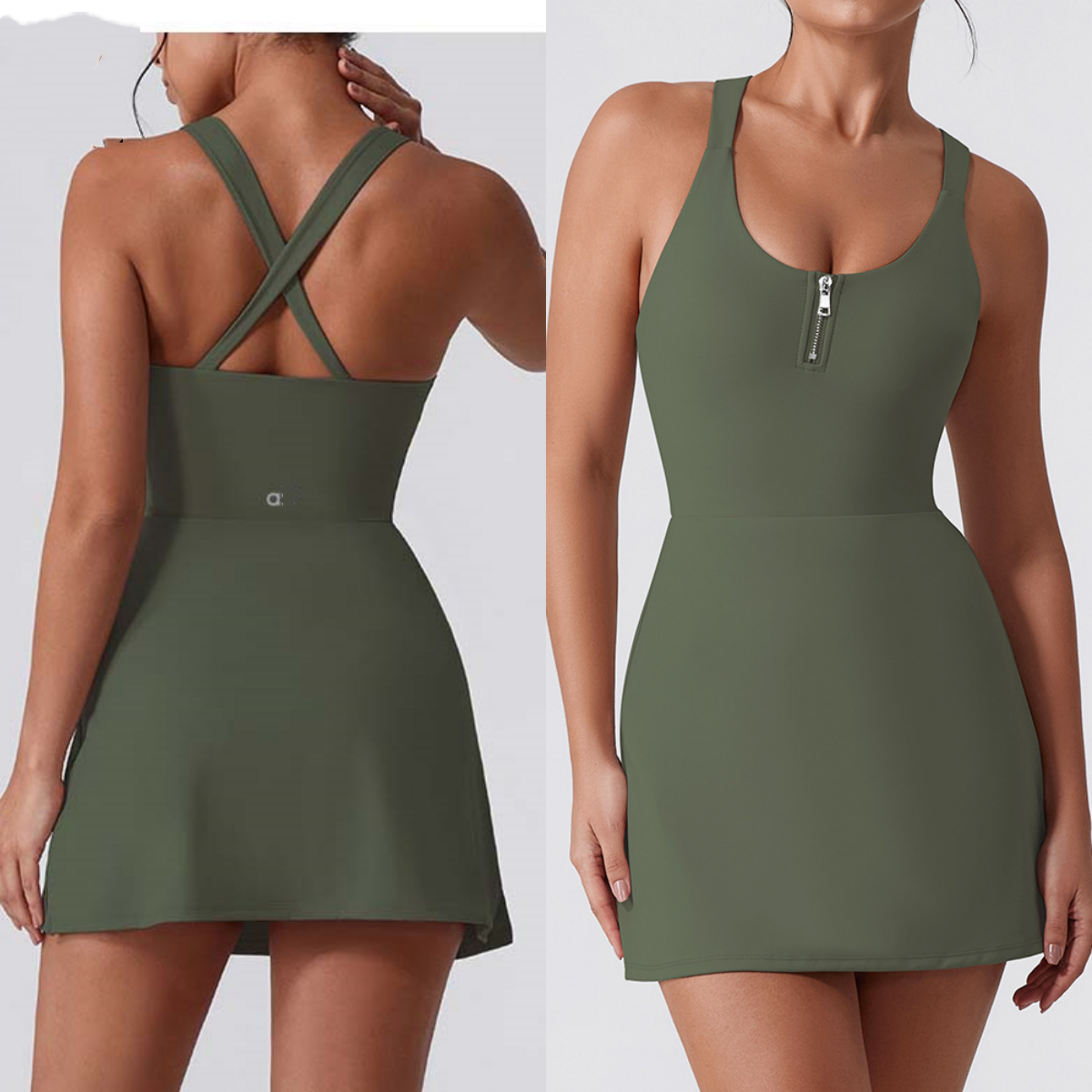 A509 Women Anti-slip Bottom Sports Dress Outdoor Golf Vest Yoga Tennis Dress-image-1070140055