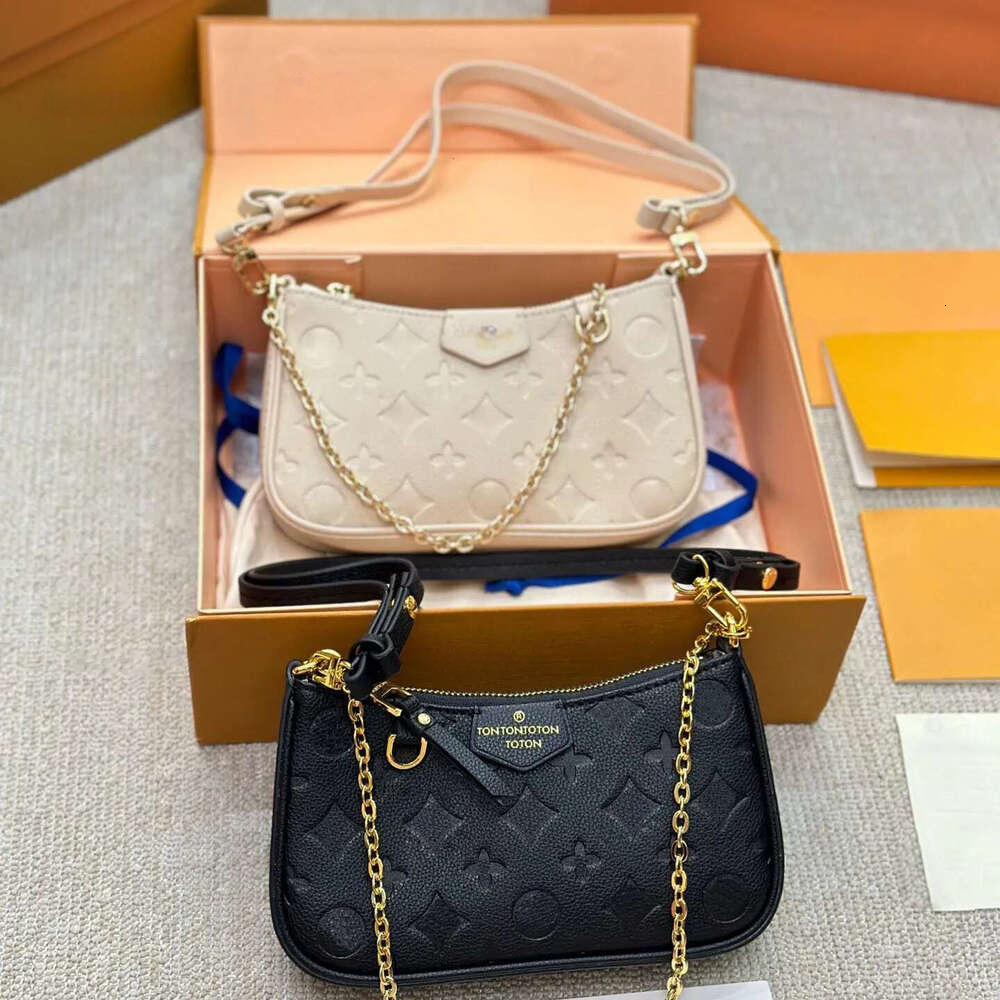Easy Pouch designer bag High quality Shoulder Bags Chain Wallet On Strap Purse Emed Letters Old wer Handbags ral Lady Embroidery Half Moon Bag