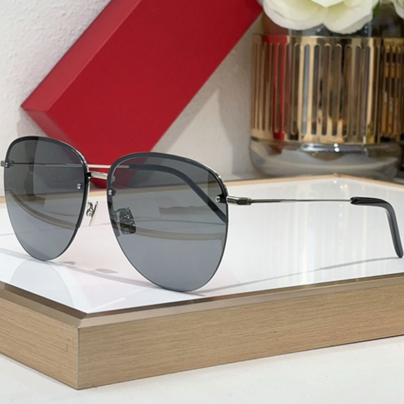 Men frameless oval sunglasses Classic Metal legs polarized lens man OL glasse top quality SL 328