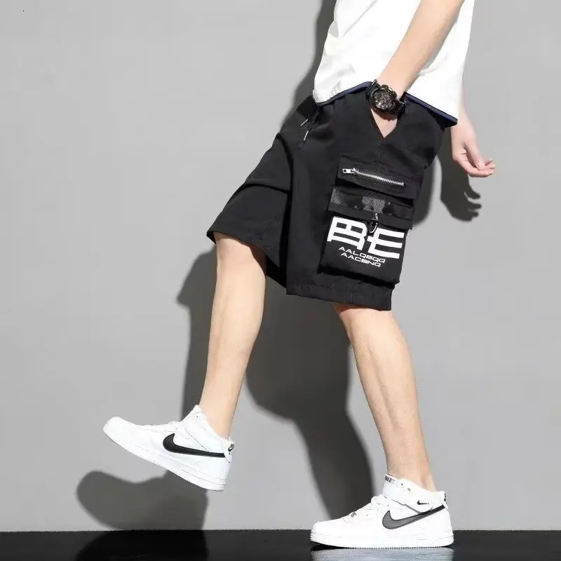 Cargo Shorts Mens fashion summer ins casual pants students trend port wind pants 250825