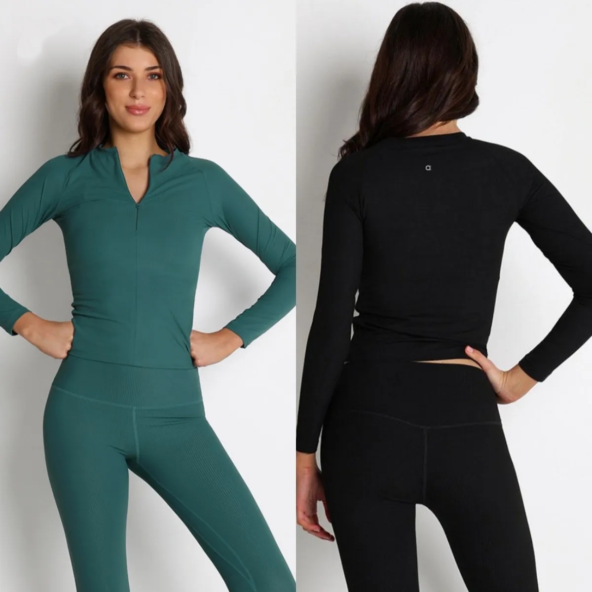 A1193 Women Half Zipper Long Sleeve Yoga Jacket Outdoor Sports and Leisure Breathable Jacket Yoga Fitness Clothes-image-1071260964