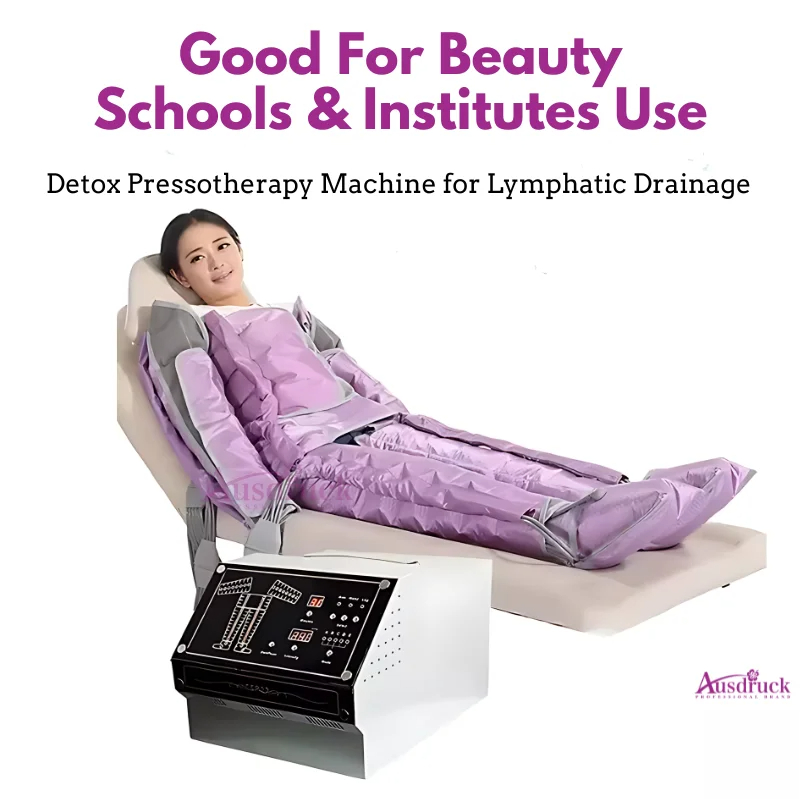 44-Air Chamber Lymphatic Drainage Pressotherapy Machine-Body Detox, Slimming, Arm and Leg Massage Therapy Device