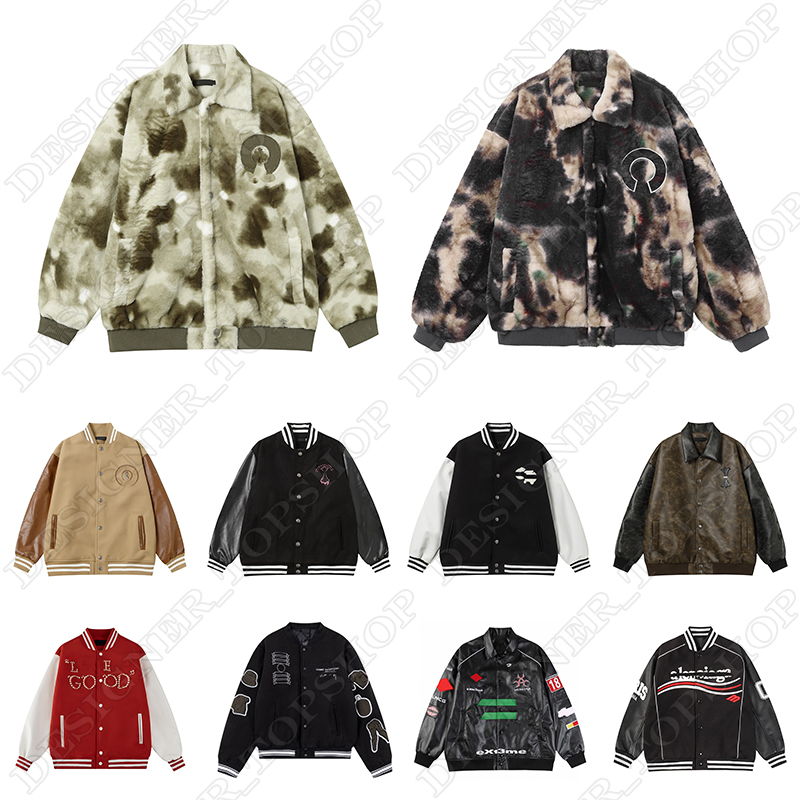 Chrome Jackets designer jackets American Retro Letter Flocking 3D Printied Jacket And Coat Men Y2K High Street Hip Hop Baseball Uniform Couple Casua