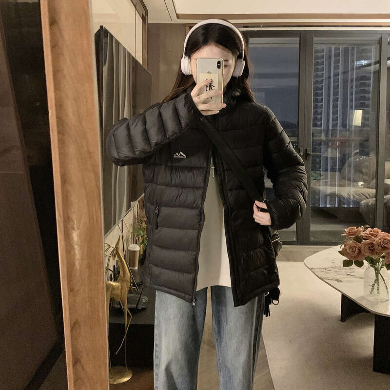 Designer clothes Women's Short Jacket Simple Style 2025 Autumn Winter New Street Fashion Casual Hooded Coat Down Cotton