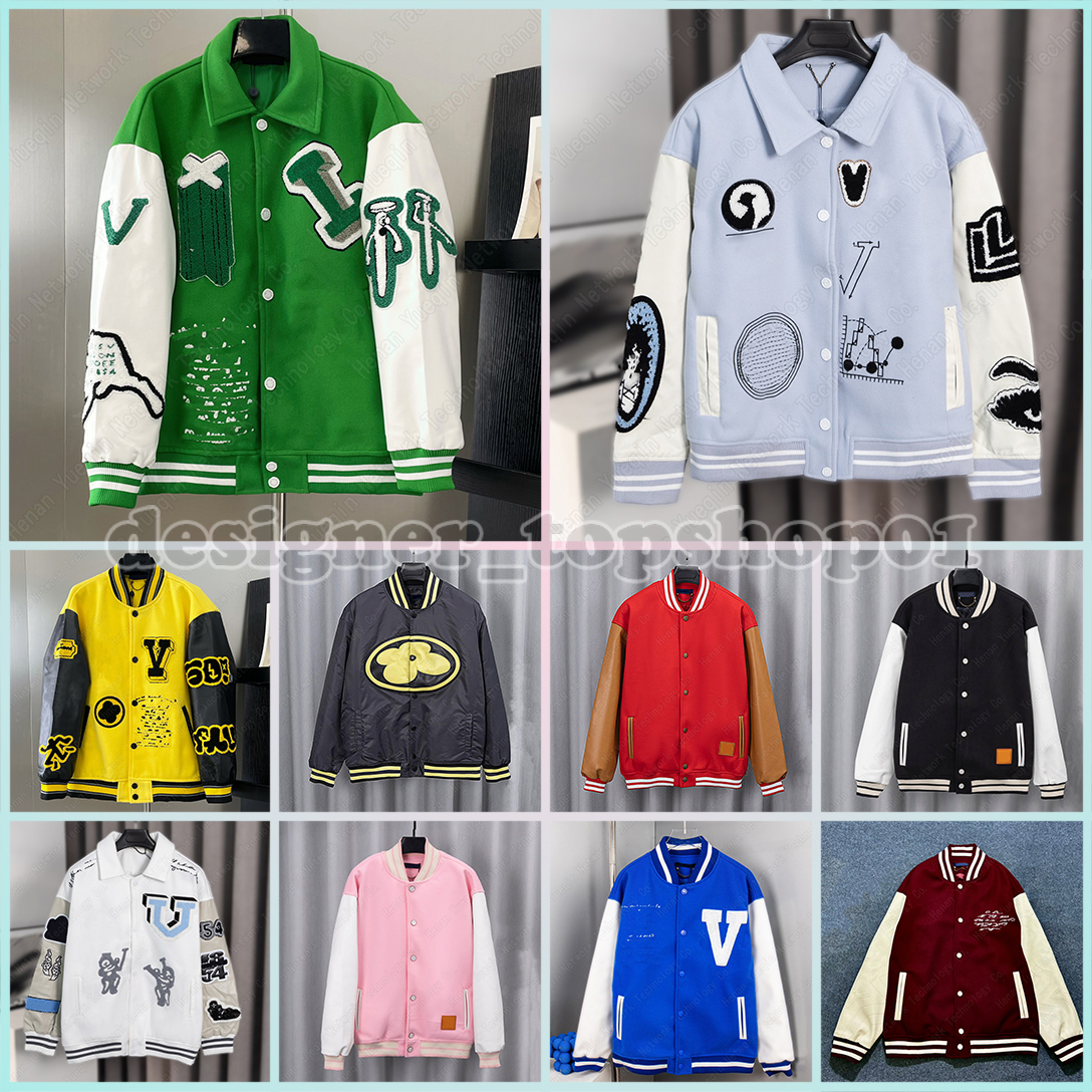 Designer jacket Men's Jackets baseball jacket womens Cartoon pattern Brand embroidery Waterproof street uniform retro trend Jacket Loose Casual