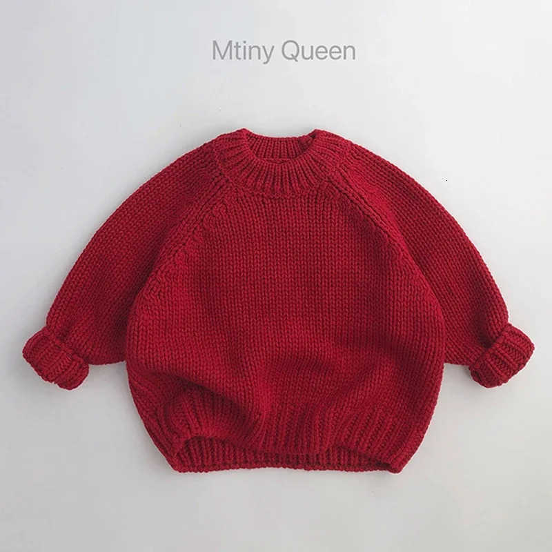 2025 New Autumn 16Yrs Kids Pullover Tops Baby Boys Girls Sweater Christmas Children Clothing Casual Loose Pullover Sweater M250825