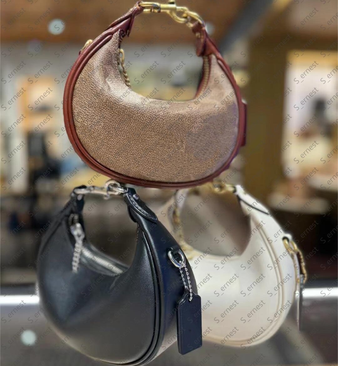 Luxury bag Designer Tote Bags Half Moon Crossbody Bags Wallets Women Handbags Removable Chain Strap Leather Shoulder Purse-image-965510898