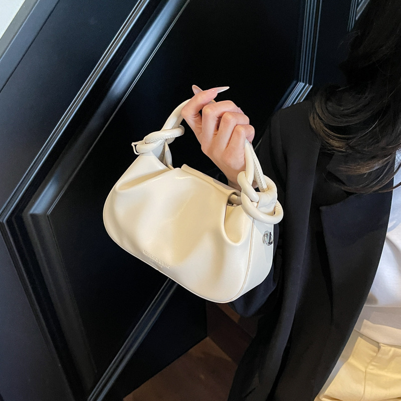 2025 High-quality designer niche design pleated new type luxury women's bag, light luxury, high aesthetic, cute single-shoulder crossbody bag