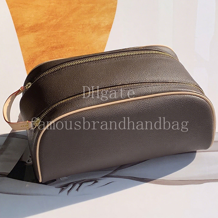 Designer Large Cosmetic Bag 25.5CM Mirror Quality Canvas Clutch Bag Women Toiletry Bag With Box LX03A1