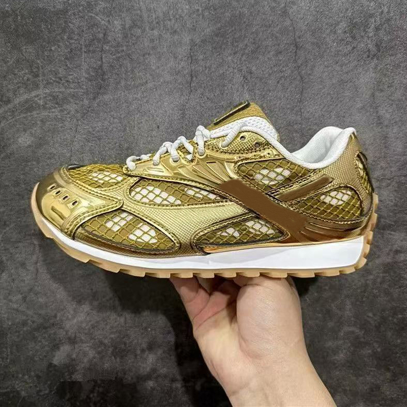 Designer Gold Sneakers Men Women Casual Running Shoes Breathable Leather Mesh Outdoor Platform Trainers Lace Up Orbit Shoe Green Pink Black EU45-image-960658588