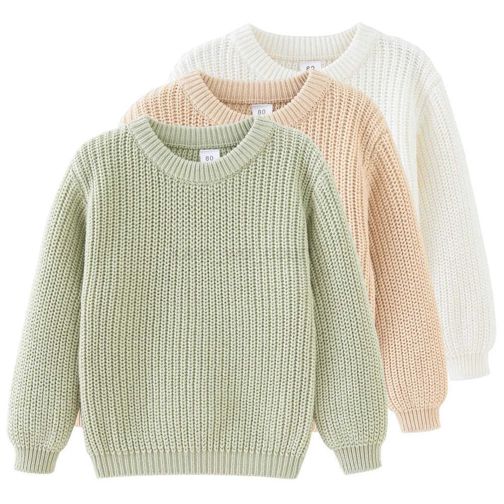 16 Years Girls Sweater Pullover Boys Solid Green Color Undershirt Spring Tops For 1 2 3 4 5 6 Years Kids Clothing M250825