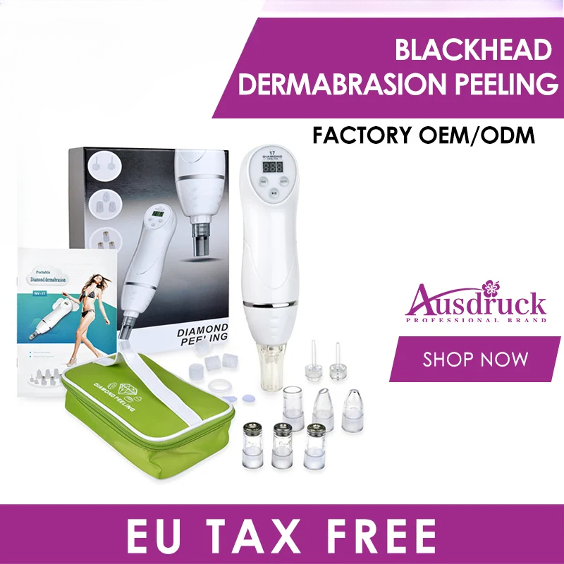 Mini Handheld Diamond Dermabrasion Machine-Professional Vacuum Skin Care Device for Blackhead Removal, Acne Treatment, and Deep Facial Cleaning