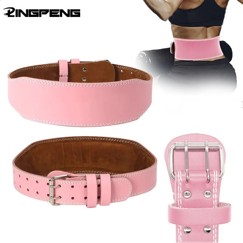Leather Fitness Weight Lifting Belt for Women With Padded Lumbar Support for Power Lifting Workout Squats Exercise 250819