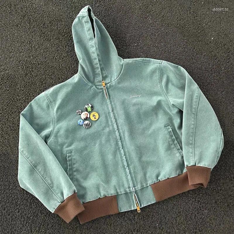 Men's Jackets Y2K Retro Gothic Zip Hoodie Coat Streetwear Loose Harajuku Casual Fashion Street Men Clothing Jacket Top Winter
