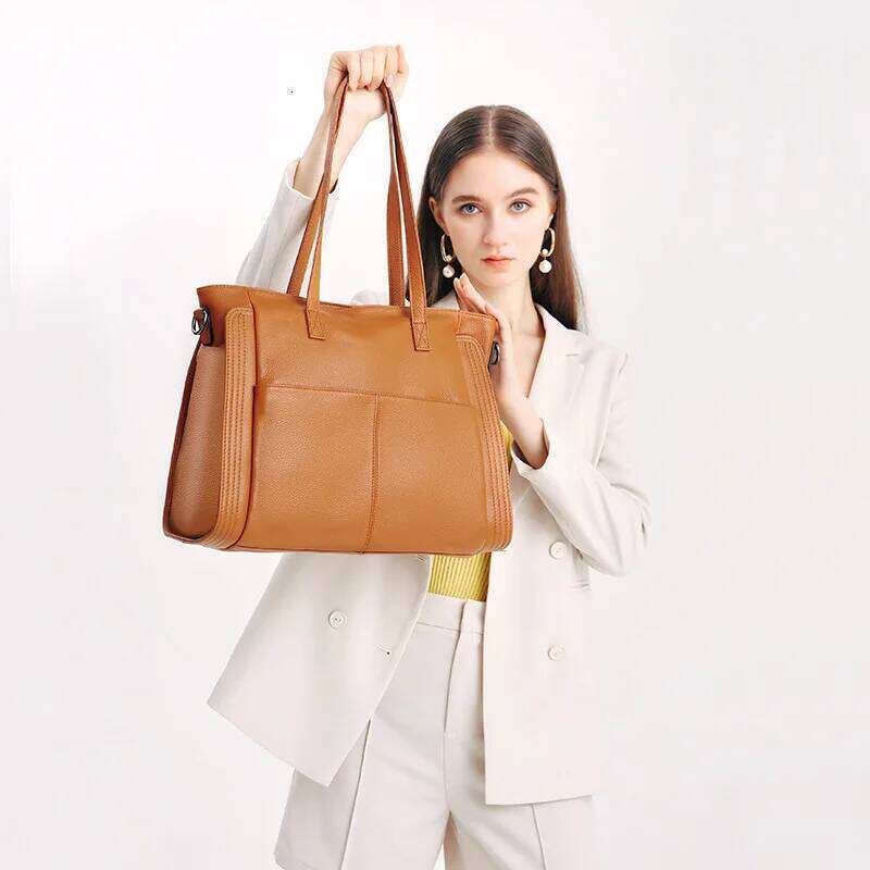 Designer Bag Fashion Cowhide Women's True Leather Crossbody Bag Large Capacity Handbag