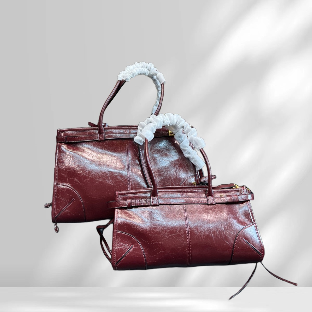 Wine red Shopping bag Tote Bag High-Quality Vegetable Basket Hand-Woven Bags Canvas Linen Classic Striped Braid Quilted Chain Large Capacity Outdoor