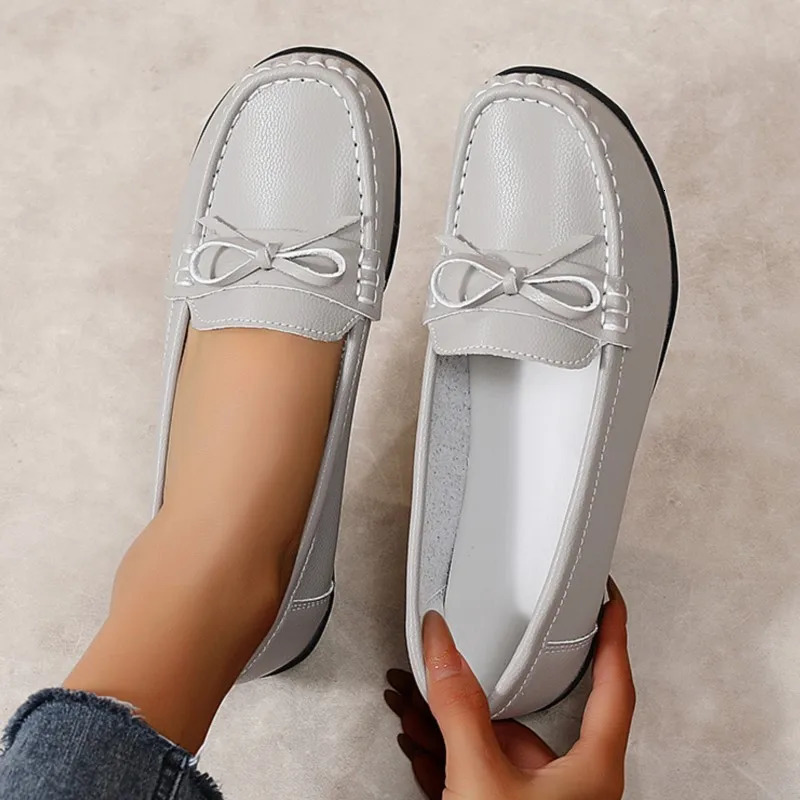 Genuine Leather Wedge Fashion Women Flats Black Shoes Breathable Shoes Women Moccasins Casual Shoes Female Plus Size 250821