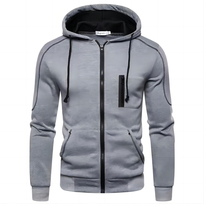 2025 Autumn Men Sweatshirts Long Sleeve Jacket Hoodie Zipper Closure Jacket Male Hoodies Sweatshirt Slim Fit Male Clothing250823