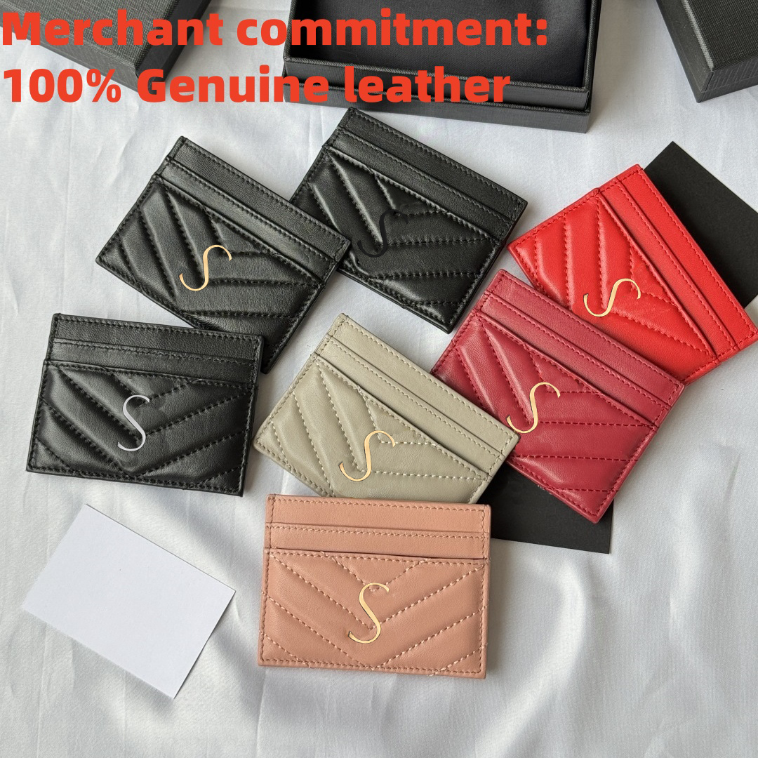 Card Holders Designer Wallets mens card case Womens Casual Crocodile Sheep skin cardholder Caviar leather id card bag mini Coin Purses Luxury Credit