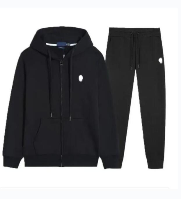 New black color men small-horse tracksuit designer Sets #polo hoodie hoody Cardigan Zipper men women couple top jackets sportswear sweat pant gym su