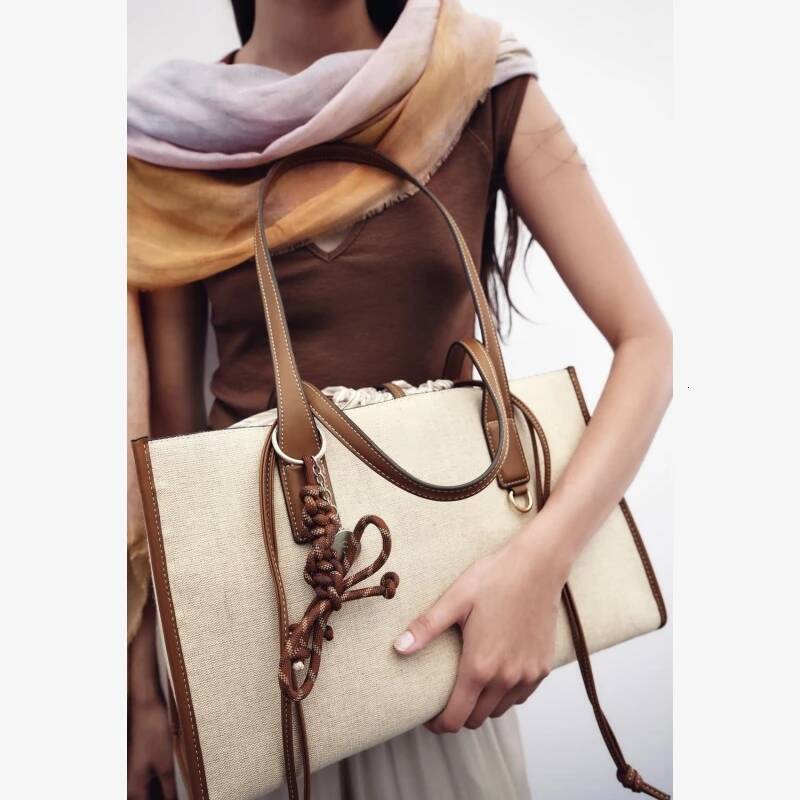 Women's CANVAS SHOPPER Bag, Designer New Tote Bag For Everyday Style, Large Capacity Fashionable Shoulder Handbag