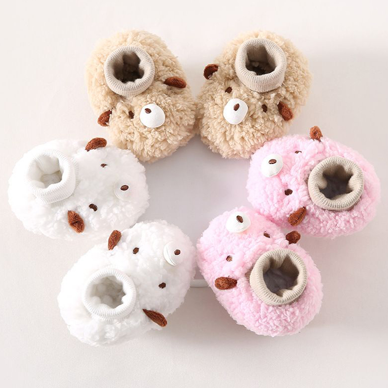 Newborn Winter Shoes Cute Cartoon Baby Sock Shoes Soft Cotton Anti Slip Umshop Infant Toddler Little Kids Crib Socks Shoes 0- 18 Months U0474