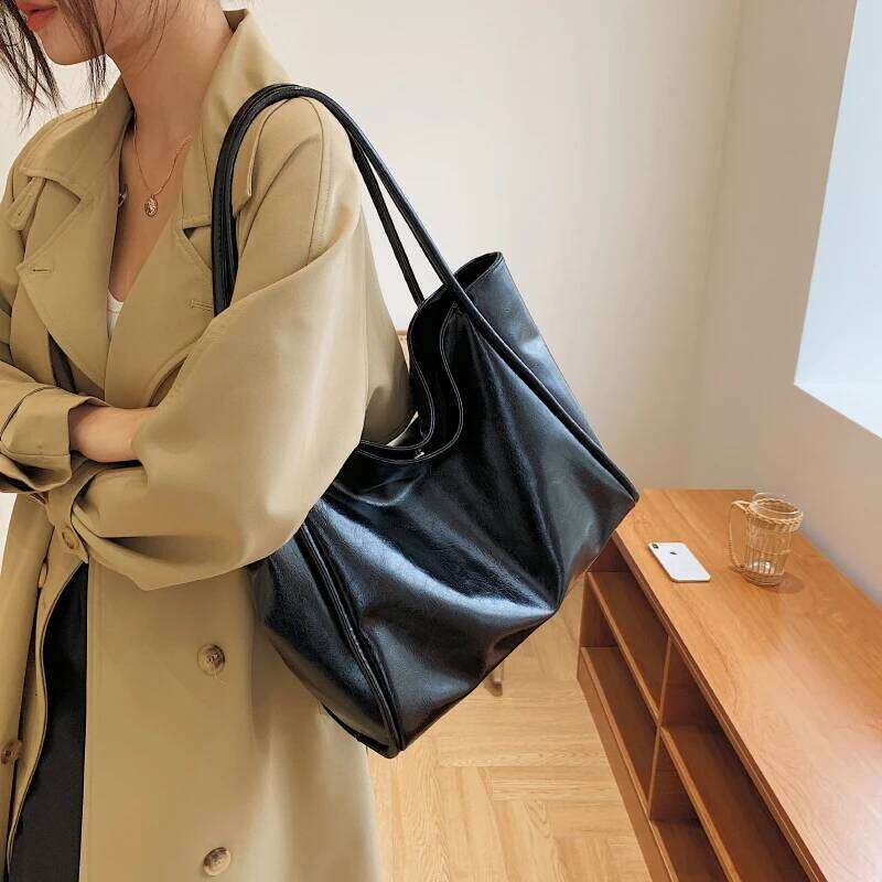Soft PU Leather Big Tote Bags For Women 2021 Winter Trends Shoulder Ladies Designer Top Handle Bag Practical Bolsa Feminina
