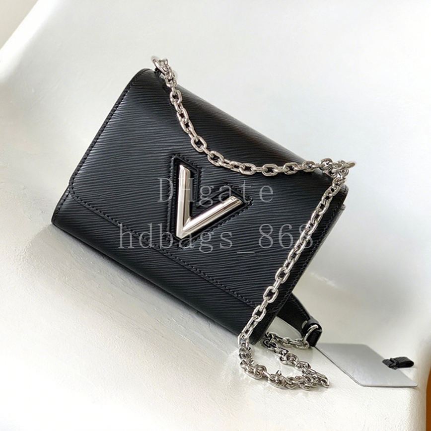 Mirror quality Twist Lock Small Designer Bags Flap bag Calfskin Leather Crossbody Bag Luxury Shoulder bag 19cm with Box LT03B3