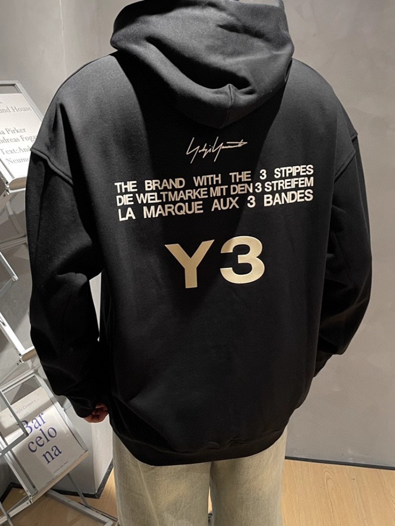 Hooded Sweater for Mens y3 Autumn and Winter Letter Printing Loose Pullover Long Sleeved Hoodies Y1289