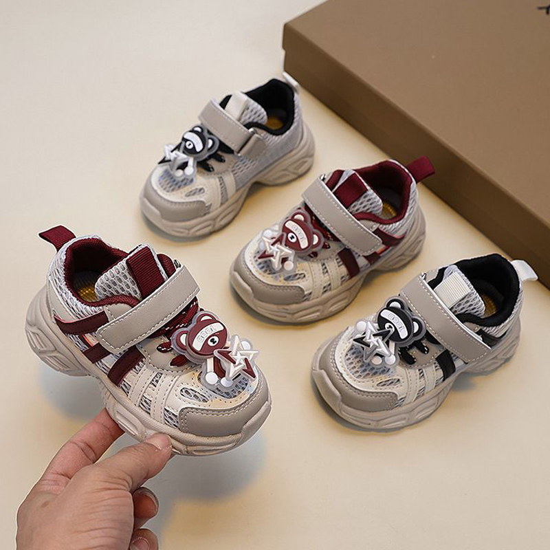 Toddler Cute Cartoon Sports Shoes Spring and Autumn Umshop New Anti Slip Thick Soled Mesh Casual Kids Sneakers Outdoor Boys Running Shoes Size 22 -
