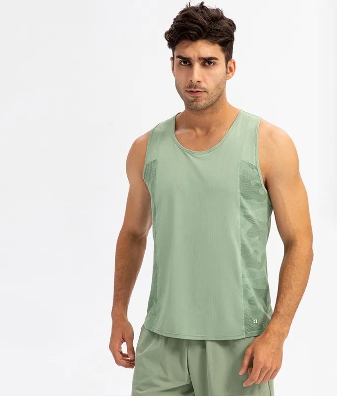 A168 Designer Men Tank Shirts Yoga Short Sleeve High Street Loose Quick Drying Casual Shirt Outdoor Running Tops for Men-image-1069164326