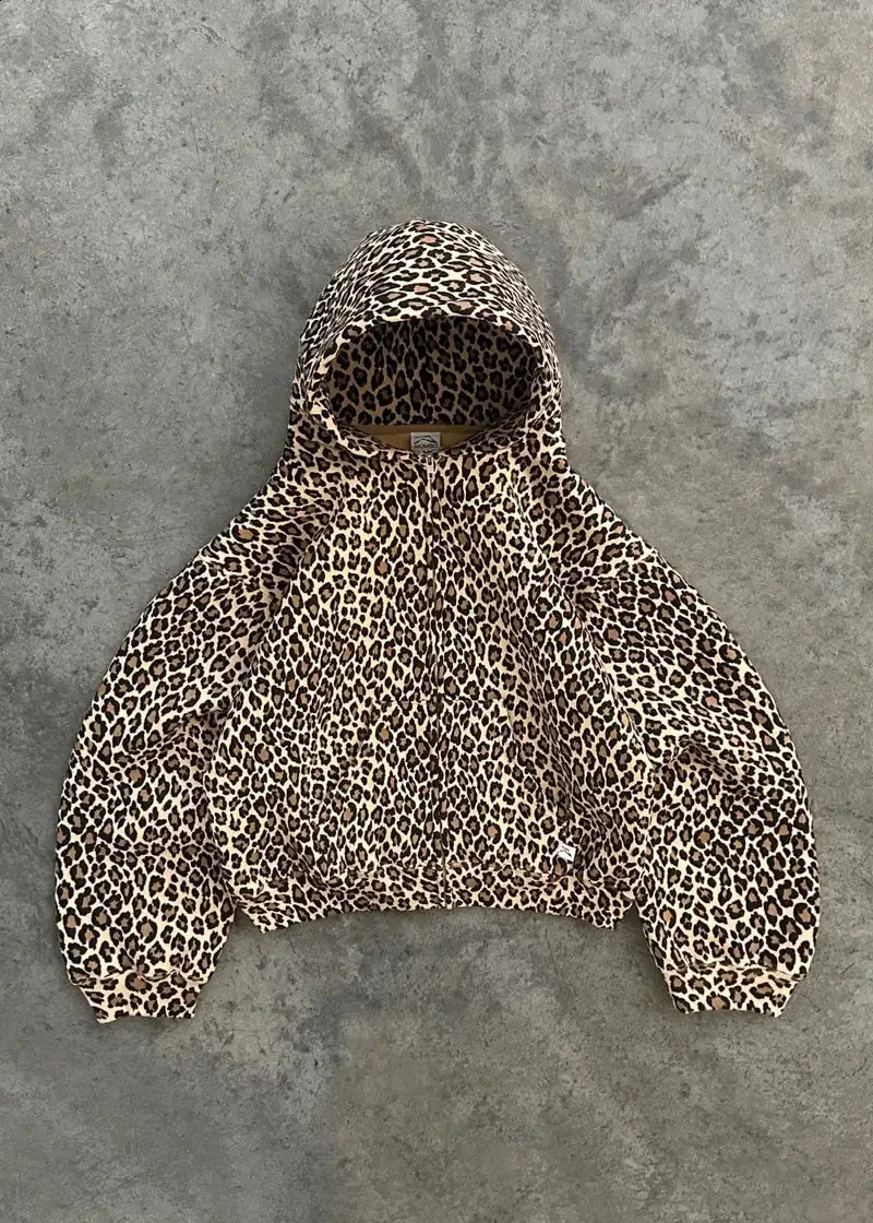 Y2k Camouflage Zip Up Hoodies Retro Streetwear Hip Hop Oversized Leopard Pattern Hoodie Long Sleeve Clothes Men Women Sweatshirt 250819