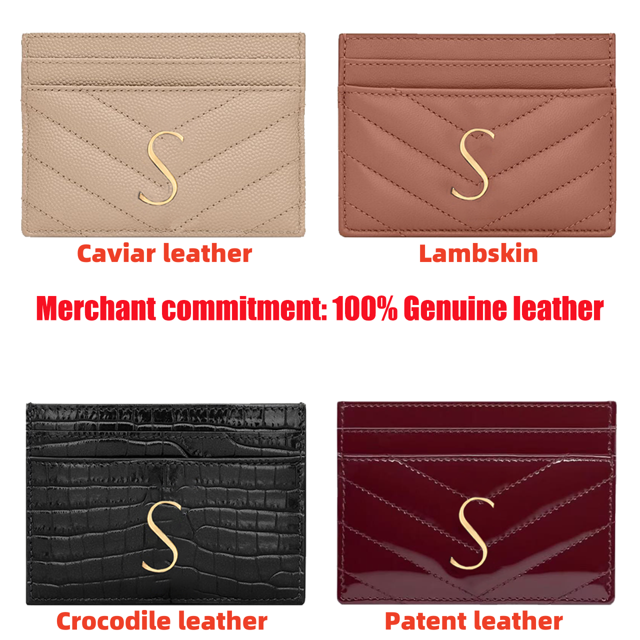 Casual Card Holders Designer Wallets mens card case Womens Crocodile Sheep skin cardholder Caviar leather id card bag Luxury Coin Purses mini Credit