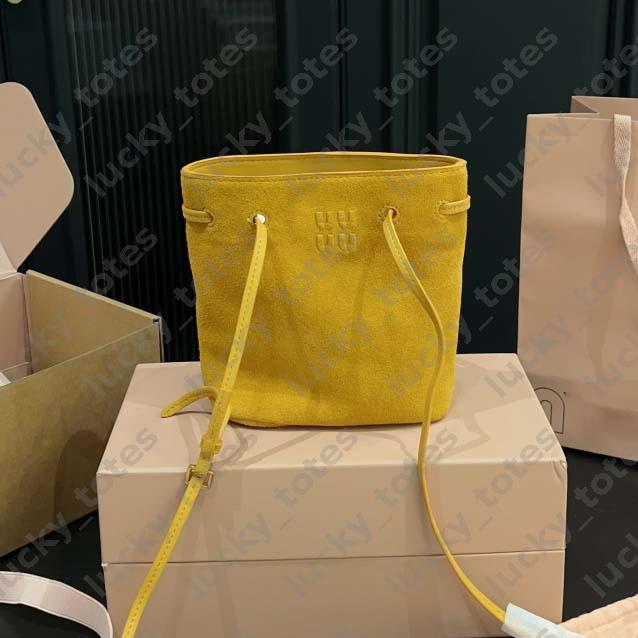 Elegant Mini Women Designer Crossbody Bags Suede Totes Luxury Bucket Bag Handbag Woman Shopping Shoulder Bags -15 Letter Travel Tote Bags Purses DZD