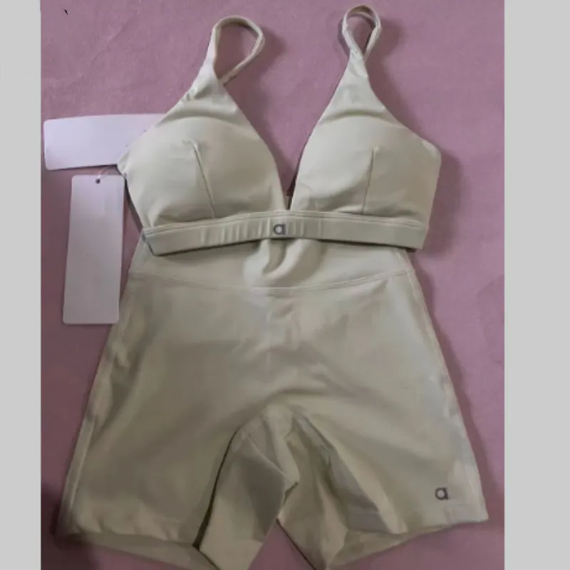 A491 Women High Quality Yoga Sportswear - Shock-Proof Bra & Breathable High Waist Shorts Set for Outdoor Fitness Activities-image-1069165603