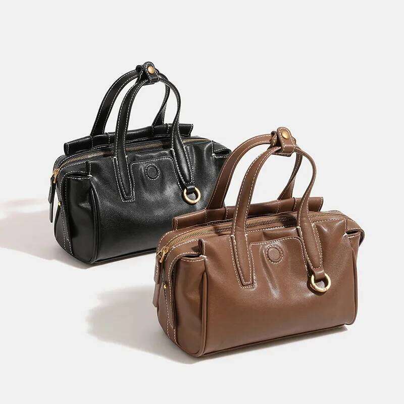 Hot Selling Celebrity Style Niche High-End Texture Handbag Genuine Leather Small Crossbody Single Shoulder Diagonal Bag Storage Accessor Designer Ba