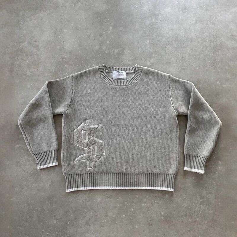 Street Casual Loose Long Sleeved Tops Autumn And Winter Pullover Round Neck Knitted Sweater