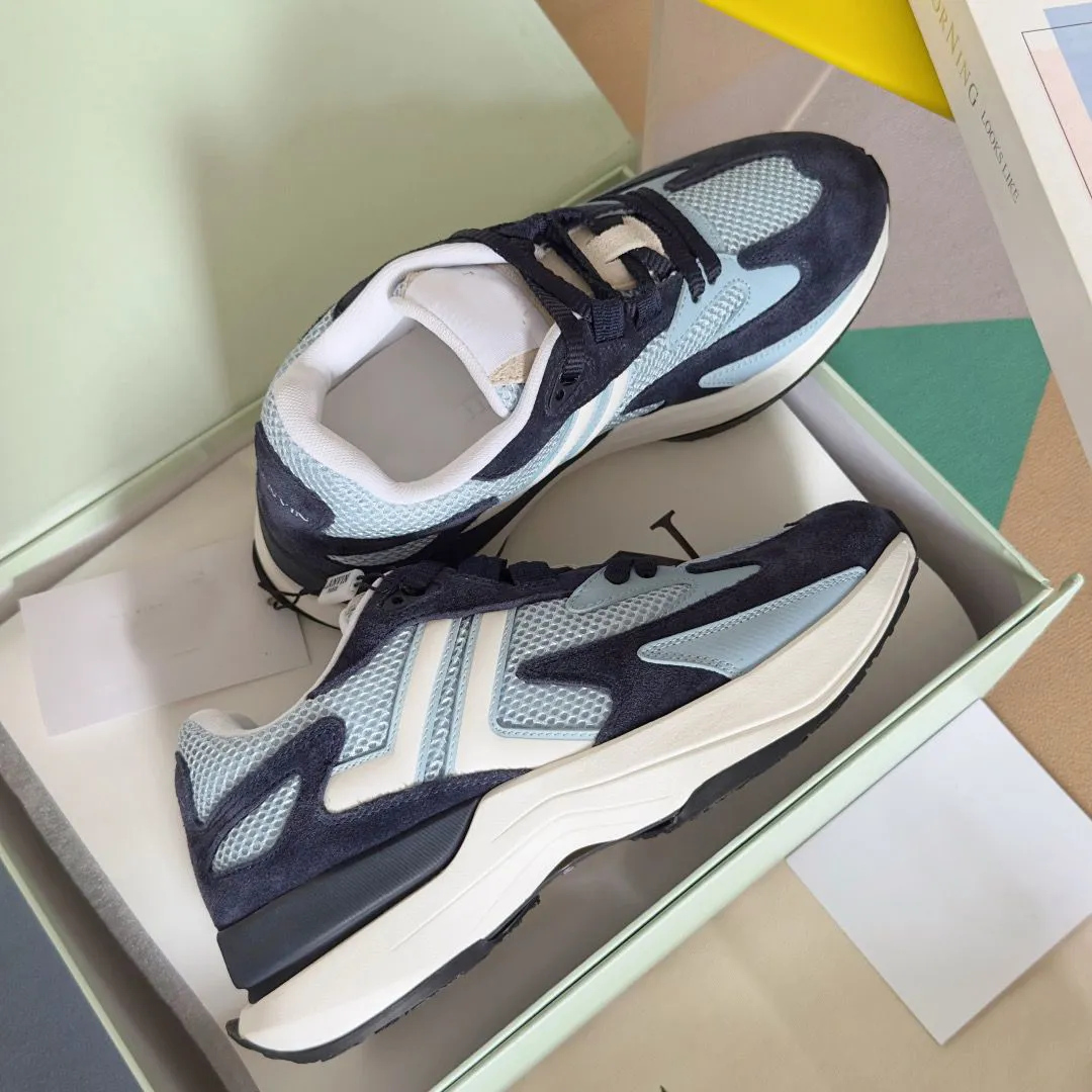Elegant Brands Men Women JLA Trainers Shoes Mesh & Suede Leather Low-Top Midsole Runner Sports Flexibility Men Skateboarding Walking EU35-46