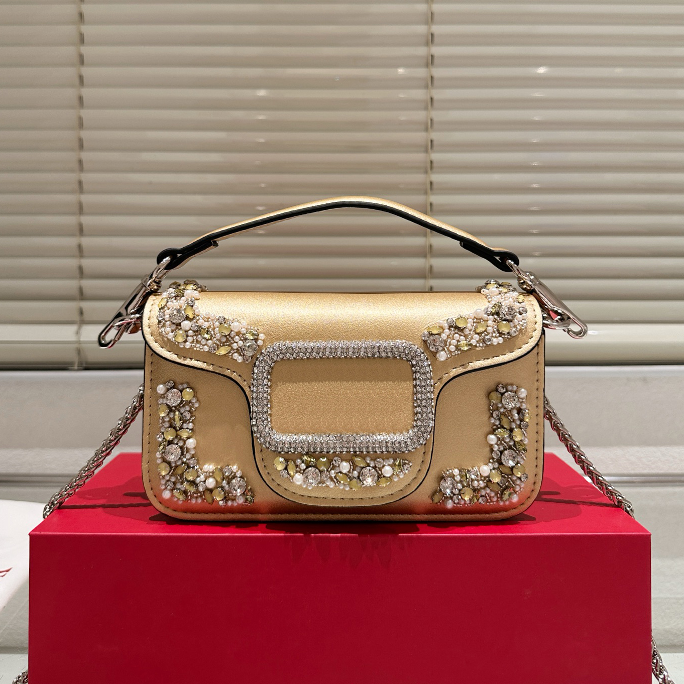 luxury crossbody bag designer luxurys bag handbag women new Diamonds chain bags Shoulder bag handbags Womens Fashion classic cross body with dust ba