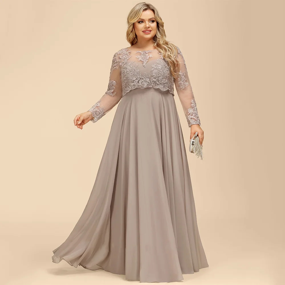 Plus Size Mother Of The Bride Dresses With Jacket Sweetheart Lace Appliques Chiffon A Line Wedding Party Gowns Robe De Soriee