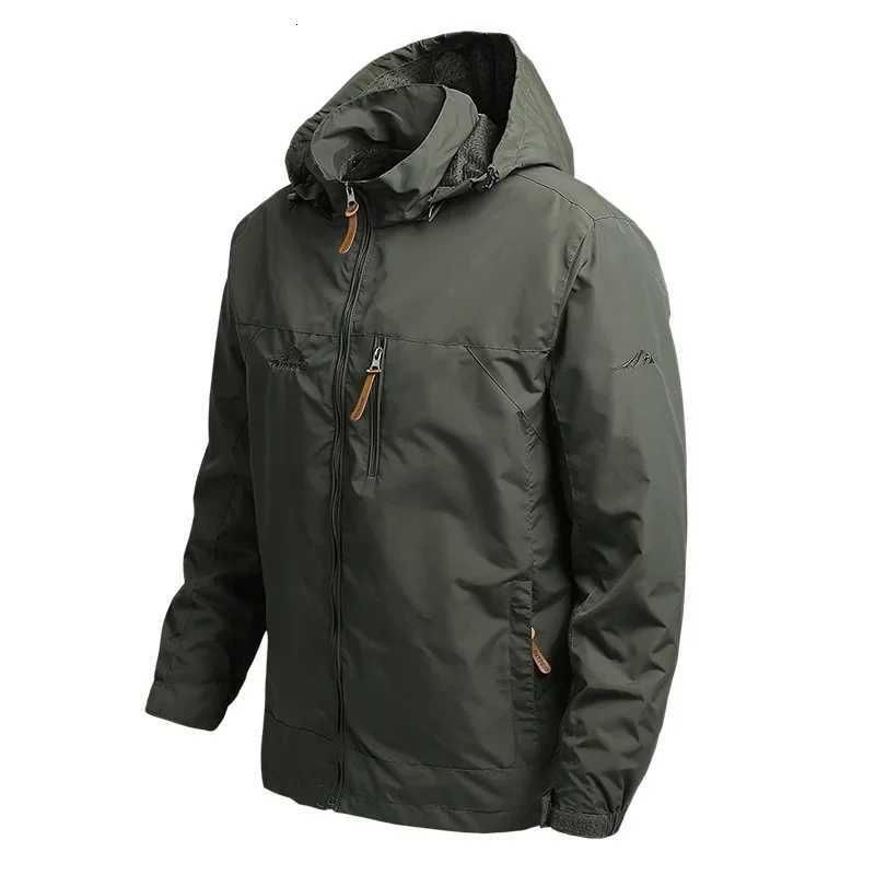 Windbreaker Men Tactical Jacket Waterproof Outdoor Hooded Coat Sports Military European Size S5XL Field Climbing Thin OuterwearXJ250826