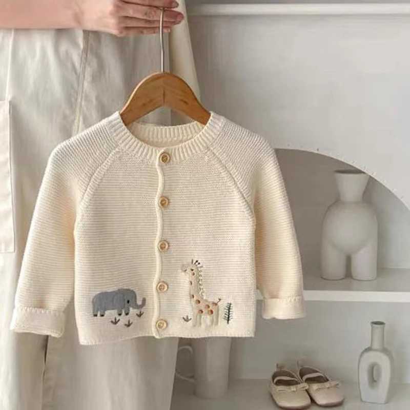 New Autumn Knit Baby Boys Clothing 03Yrs Girls Baby Knitted Sweater Cardigan Embroidered Knitted Long Sleeved Jacket Z250826