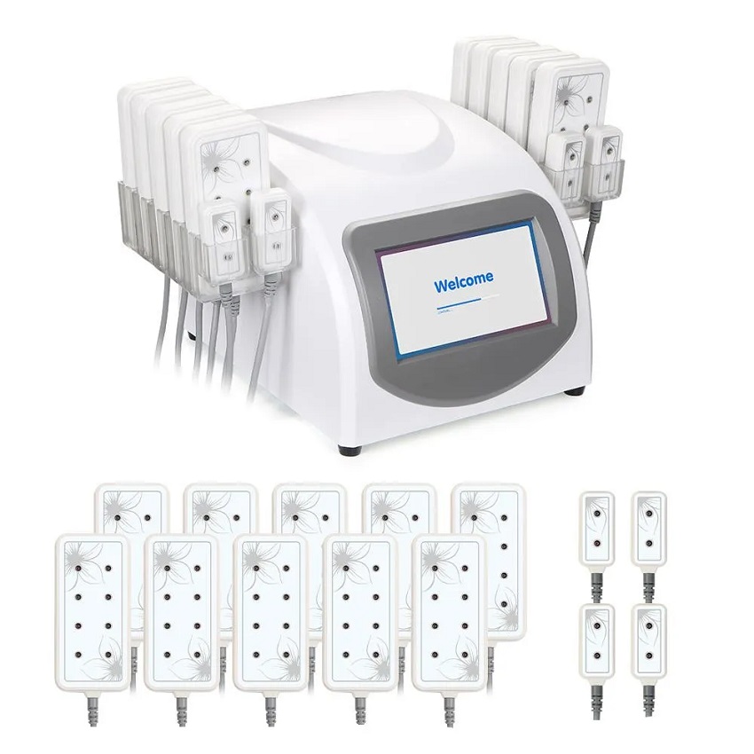 Professional 14 Pads Lipo Laser Machine Fat Burning Remover Weight Loss Body Shaping Slimming Beauty Device