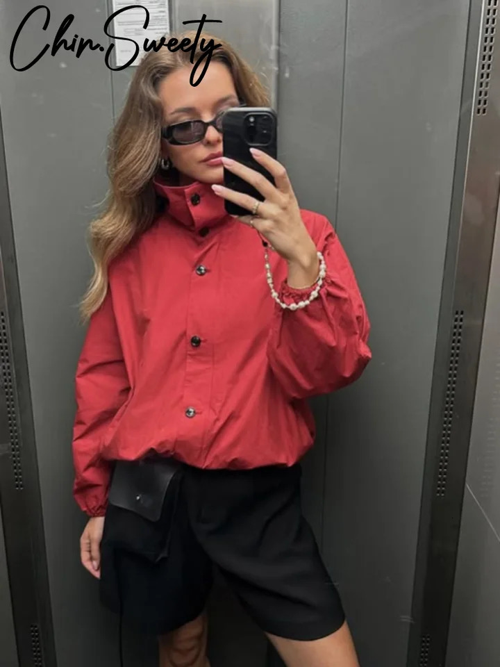 Casual Lightweight Jackets Women Solid Zipper Single Breasted Long Sleeve Loose Coats Female Autumn Outwear Lady 250826